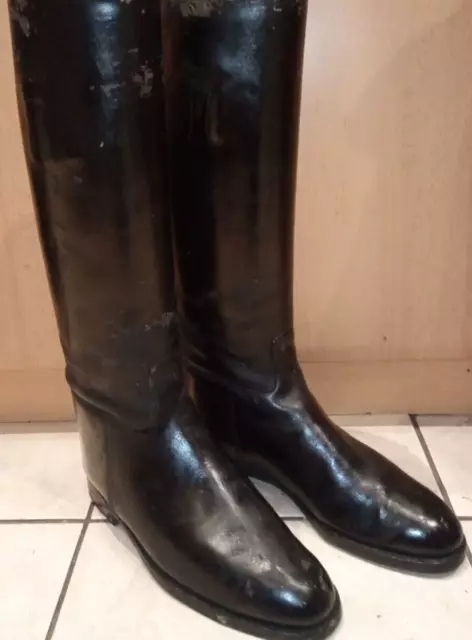 REGENT black leather riding boots UK 8
