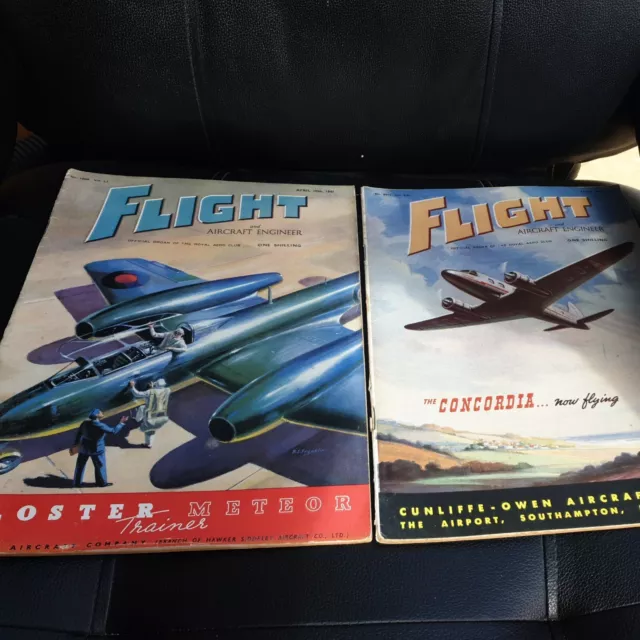 2 x Flight and Aircraft Engineer Magazine  10th April  1947 , 10th July  1947