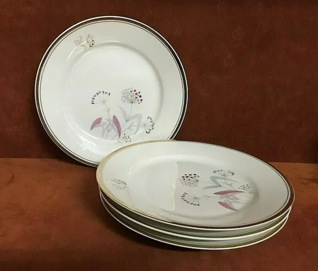 Lot of (4) Vintage KAHLA Porcelain China Floral Salad Plates ~ East Germany