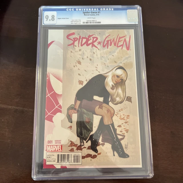 Spider-Gwen #1 CGC 9.8 White Pages Adam Hughes Variant Cover NM/MT