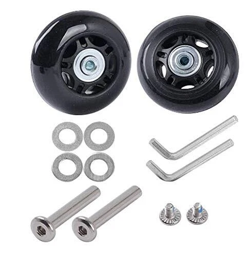 MEJOSER 2pcs Set Roues de Valise Remplacement Kit de Réparation Essieux en Ca...