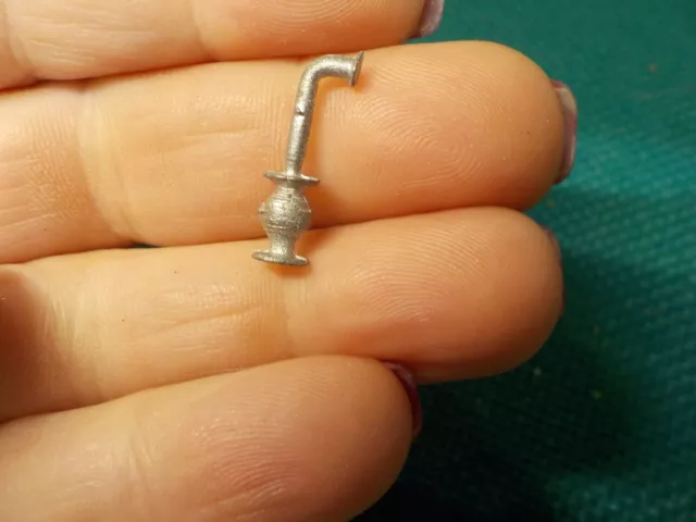 Nice Miniature Cast Metal Silver Pop Belly Stove/Furnace