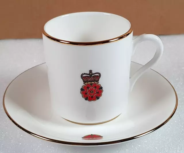 Queens Lancashire Regiment Espresso coffee Cup & Saucer - British army - Gift