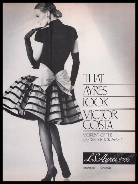 L.S. Ayres & Co. Clothing 1980s Print Advertisement Ad 1987 Legs High Fashion
