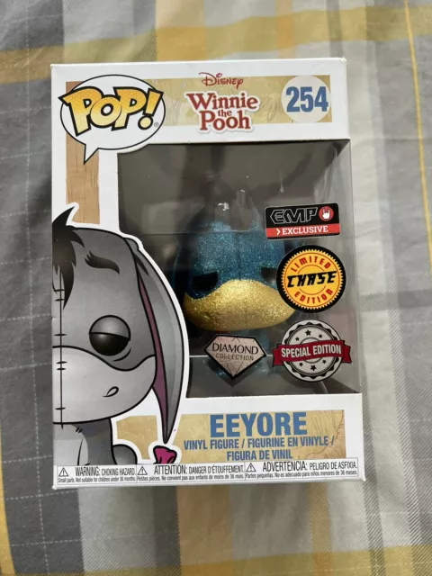 Funko Pop! Disney Winnie The Pooh Eeyore 254 *CHASE* Diamond Collection EMP