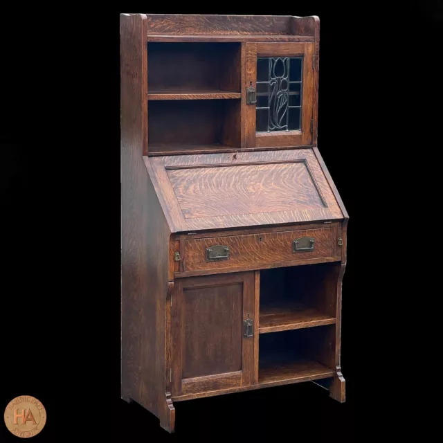 Liberty & Co Arts & Crafts Cotswold School English Oak ‘Drayton’ Bureau