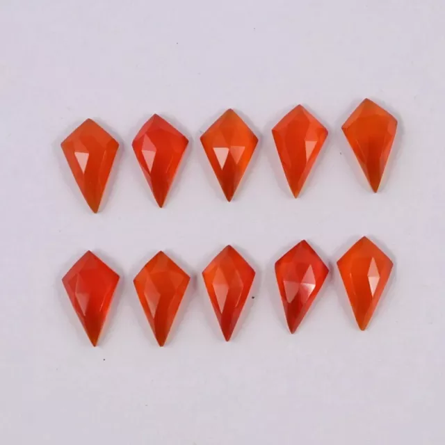 Carnelian Kite Shape Rose Cut Flat Bottom Jewelry Making Loose Gemstone