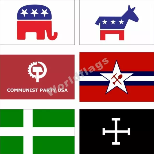 333 USA Political Party Flag 3X5FT Republican Democratic Communist Independence