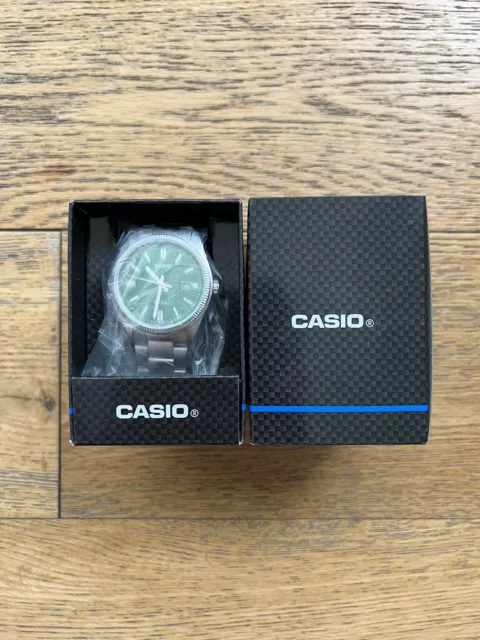 CASIO COLLECTION WATCH MTP-1302PD-3AVEF Green Dial 39mm Brand New £49. ...