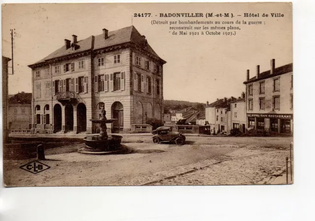 BADONVILLER - Meurthe and Moselle - CPA 54 - hotel car café restaurant