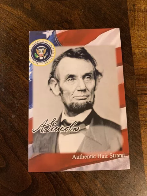 Abraham Lincoln Hair Strand Lock Piece Speck President Relic Unsigned Card USA