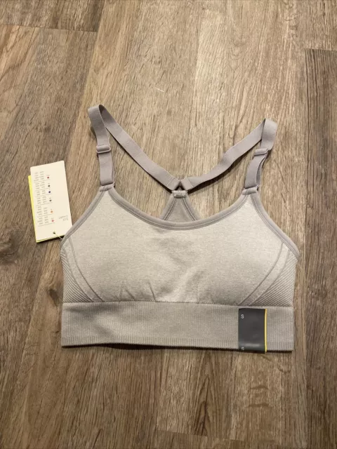 NWT All in Motion Target Small High Support Seamless Bonded Sports Bra Gray