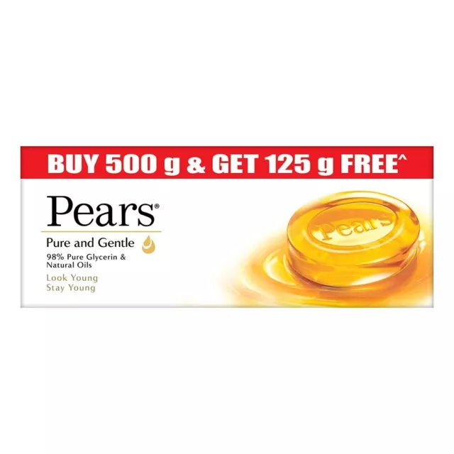 Pears Pure & Gentle Moisturising Bathing Bar Soap with Glycerine For Golden Glow