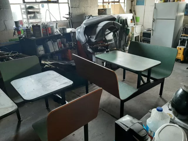 Restaurant Cafeteria Booth Table  just 1 big one left sit 4