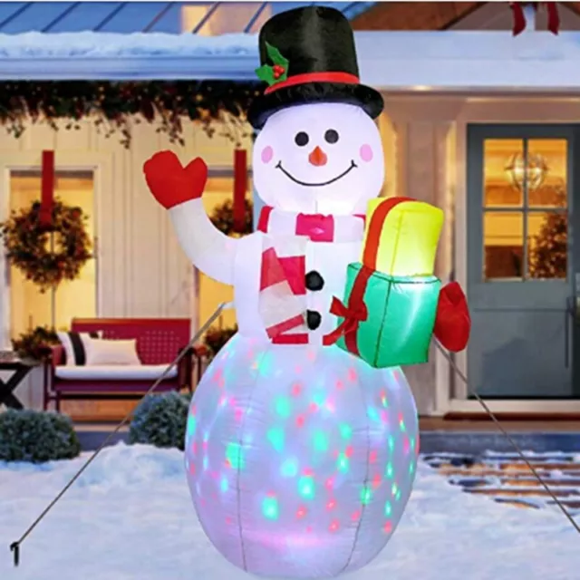 Mu?Eco de Nieve Inflable de Navidad Luz LED Juguete de Navidad A?O  Fi1026