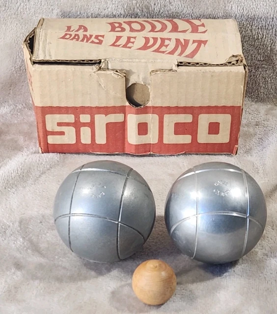 Ancienne Paire De Boules De Pétanque Lyonnaise En Laiton - Boules Vintage - Jeu Traditionnel