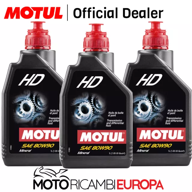 Olio Cambio Motul Hd 80W90 Minerale Lubrificante Trasmissioni Ingranaggi 3 Litro