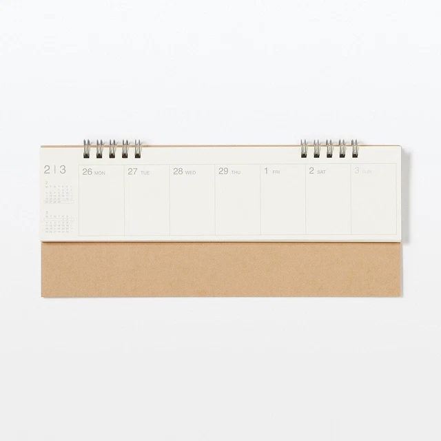 NEW 2025 MUJI Weekly calendar Horizontal March 2025 February 2025