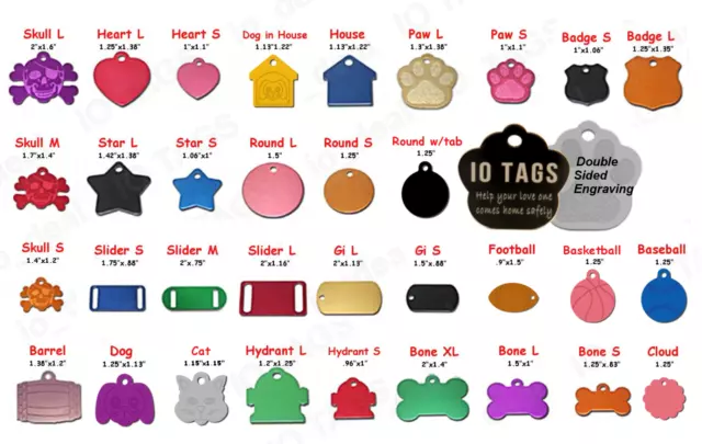 Double Sided Laser Engraved Personalized Pet ID Tag Dog Cat Paw Tag Free Ship