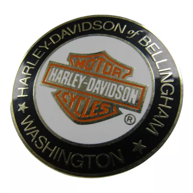 Harley Davidson of Bellingham Washington Round Enamel Pin