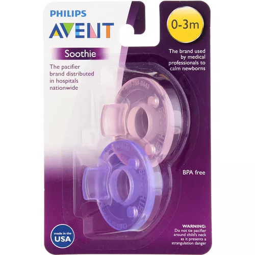 Philips Avent Soothie Pacifier 0-3 Months Scf190 Pink / Purple
