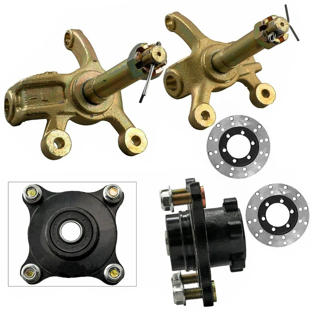 4 Stud Front Wheel Hub Steering Knuckle Spindle Brake Disc for ATV Quad Go Kart