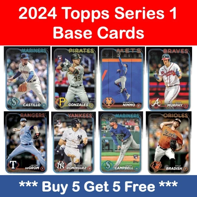 TOPPS 2024 BASEBALL SERIES 1 - BASE CARDS - CARDS #176 to 350 *SELECT YOUR CARD*