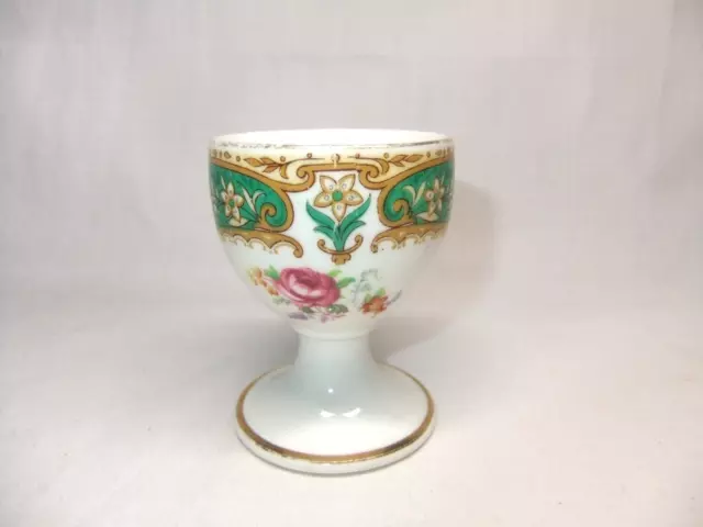 Paragon Egg Cup Eggcup Honiton Pattern Bone China Green