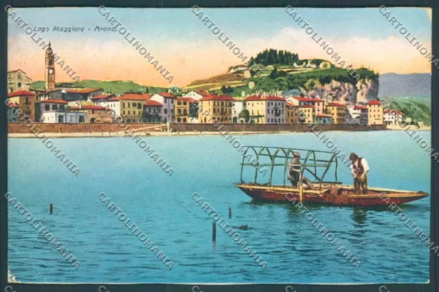 Novara Arona Postcard Boat ZB1389