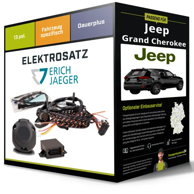 Elektrosatz 13-pol spezifisch für JEEP Grand Cherokee 07.2013-jetzt NEU