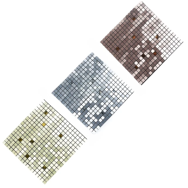 300 300mm Décor Maison Miroir Carreaux Autocollant Mural Carré Adhésif Art