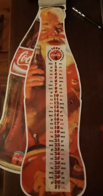 Vecchio Calendario bottiglia manifesto frigo Cocacola coca cola vintage 2