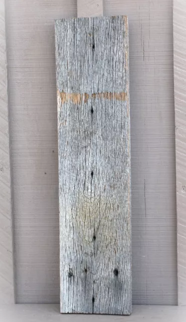 Rustic Weathered Oak Barn Wood Reclaimed Rough Cut Board 24" x 6" x 7/8"