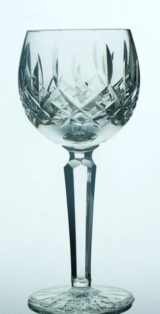 Single Signed WATERFORD Lead Crystal LISMORE Cut Facet Stem Hock  Wine Glass