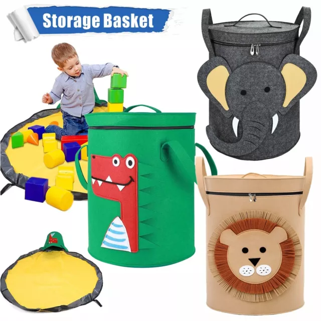 Large Toy Storage Box Organizer Bag For kids Playroom Storage Bin And Play Mat