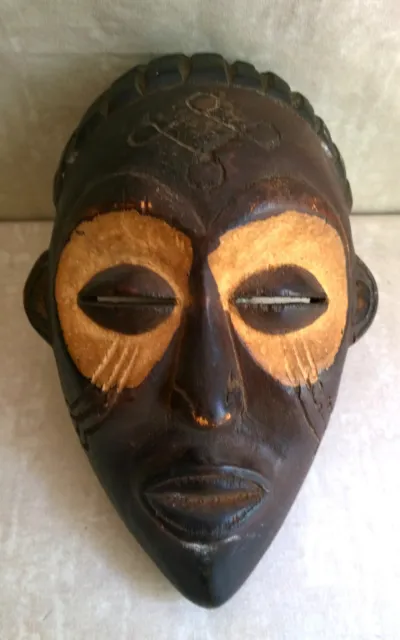 ZAIRE CHOKWE African Art Carved Wood Tribal Mask Congo