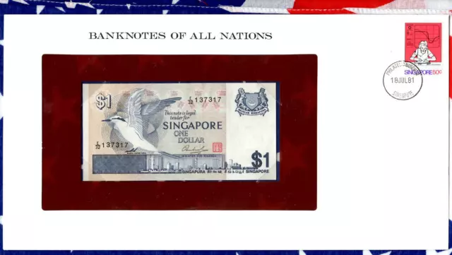 Banknotes of All Nations Singapore P 9 1 Dollar 1976 Prefix E/32 137317