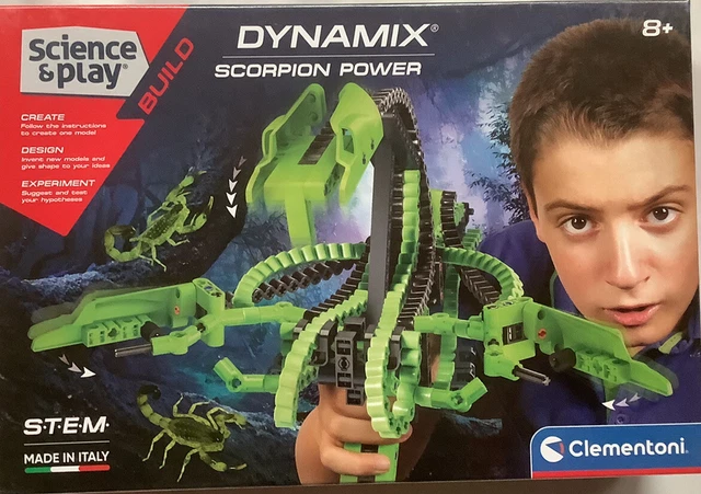 Clementoni Science & Play Robotique – Scorpion Robot 8-12 Ans, 6 Pattes Moteur, Capteur IR, Griffes Et Queue Motorisées, Application Dédiée