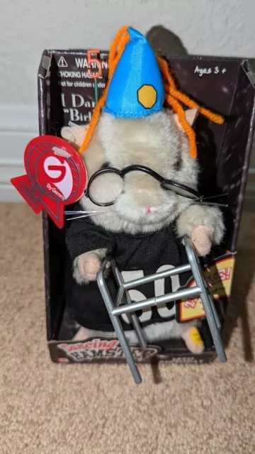 Gemmy Dancing Hamster 50th BIRTHDAY Animated Singing They Say its your Birthday