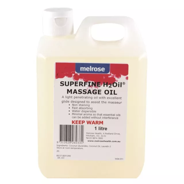 ^ Melrose H2Oil Superfine Massage Oil 1 Litre (1L) H2 Oil