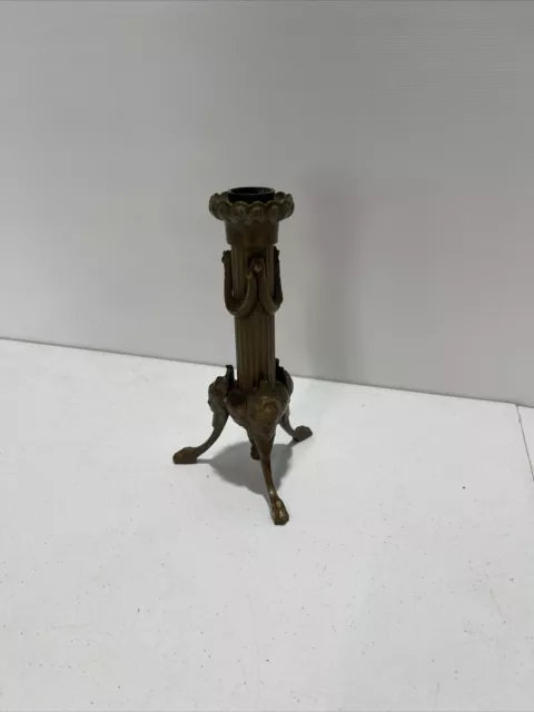 Antique Bronze French Empire Style Candlestick Candle Holder 3