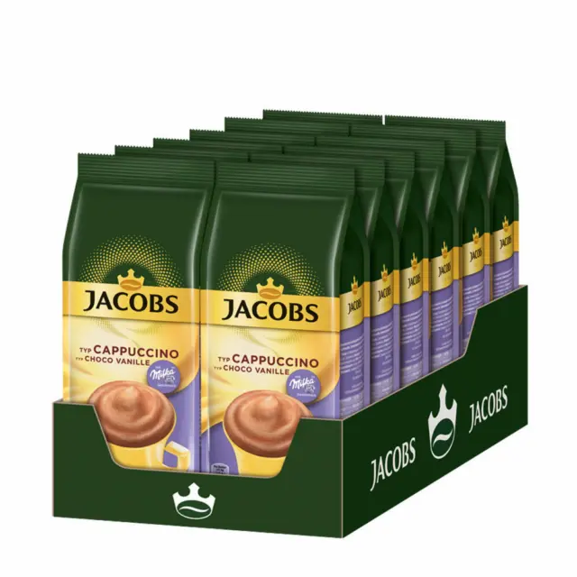 JACOBS Momente Choco Cappuccino Vanille mit Schokonote, Nachfüllbeutel, 12x500g