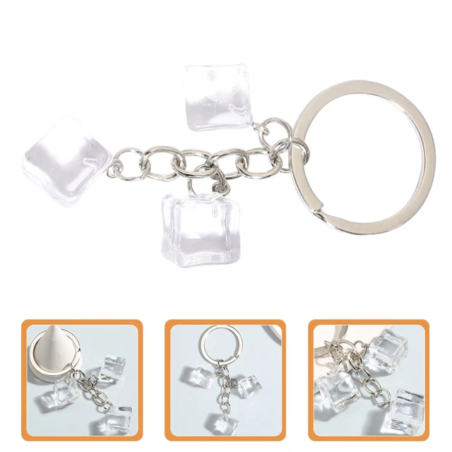 Keychain Creative Cube Cube Simulazione Simulazione tè a sospensione