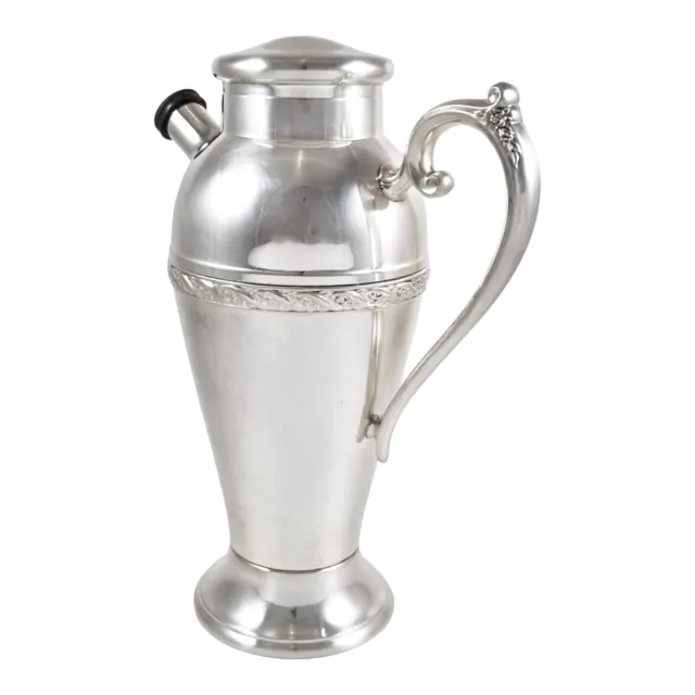 Antikes Art Deco Wm. Rogers & Son riesiger 1,5 L versilberter Cocktail-Shaker 2