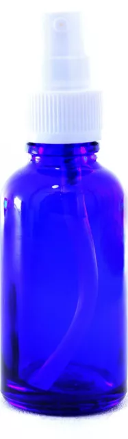 Cobalt Blue Cosmetic Glass Bottles with Pump 50ml / 1.7oz