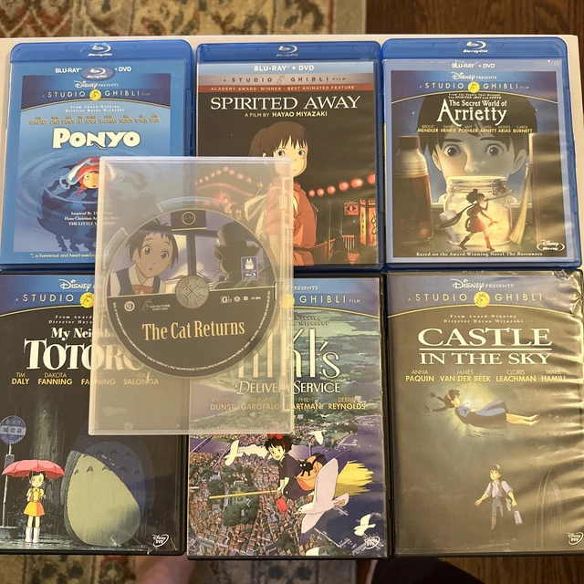 STUDIO GHIBLI BLU-RAY + DVD Lot. Totoro, Kiki, Ponyo, Arrietty and more