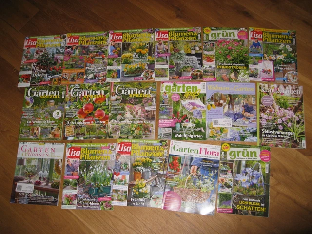 GARTEN ZEITSCHRIFTEN 17 verschiedene Jahr 2023 2024 Spezial EUR 19,99