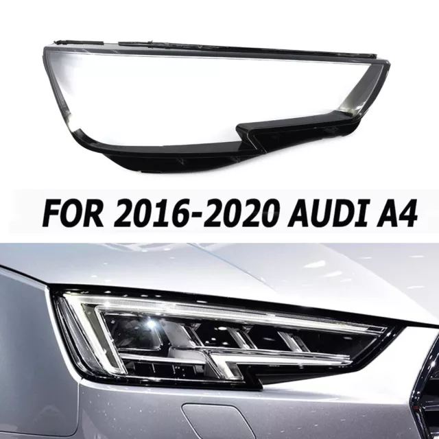 Fit For 2016-2020 Audi A4 Clear Auto Parts Headlight Cover Lens Right Shell 1PC