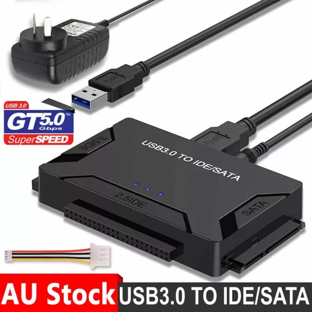 IDE/SATA TO USB 3.0 2.5"/3.5" Supported Hard Drives External Converter Adapter