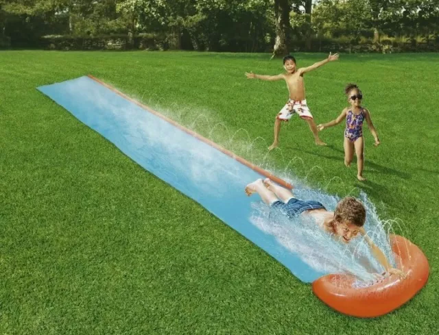 Bestway H2O Go 18ft Single Water Slide Ramp Drench Pool Brand New Ready To Ship